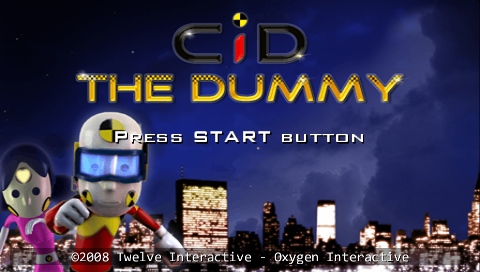 Cid the Dummy title screen for PSP